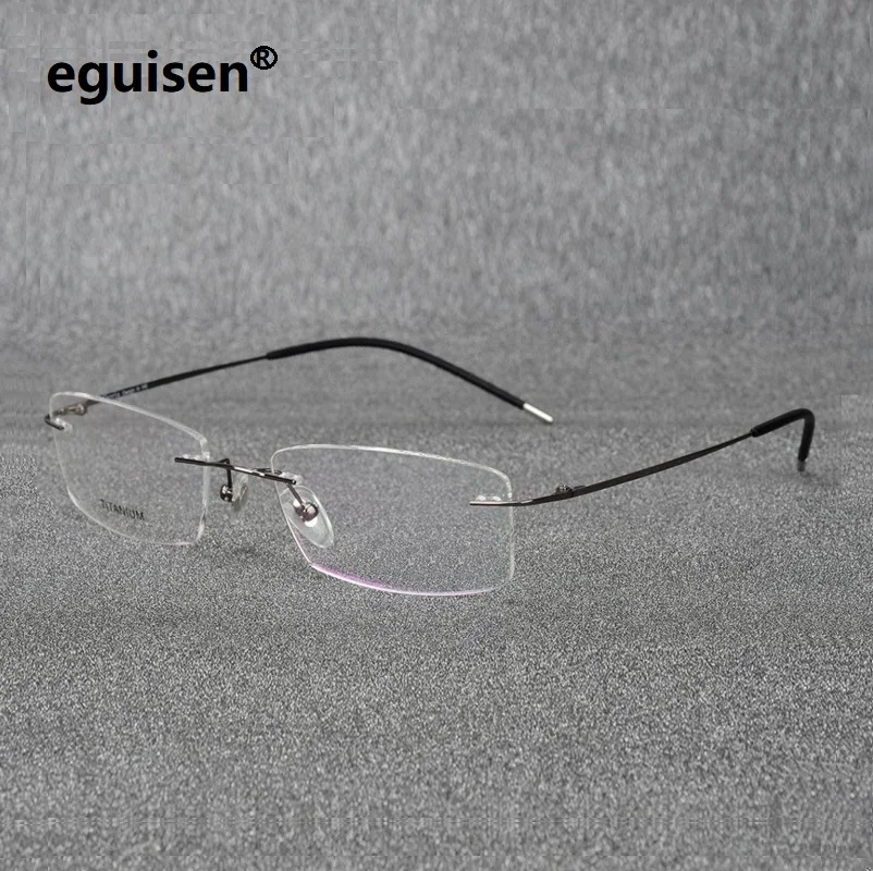 52 18 140 ultra puro titanium piazza rettangolare senza montatura occhiali  cornice per uomini e donne dotati di miopia montatura per occhiali  frame6210|frames for men|eyeglass frames for menrimless eyeglasses frame -  AliExpress