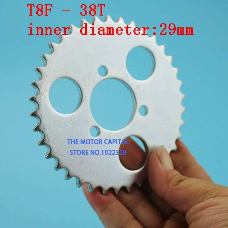 T8F 38 т зуб 29 мм Задняя цепная Звездочка для 2 такта 43cc 49cc Minimoto мопед скутеры мини ATV Quad