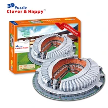 Brinquedo do enigma 3d diy modelo de construção papel china esporte futebol ShanDong JiNan Estádio de futebol jogo de montar o trabalho de mão presente do miúdo conjunto