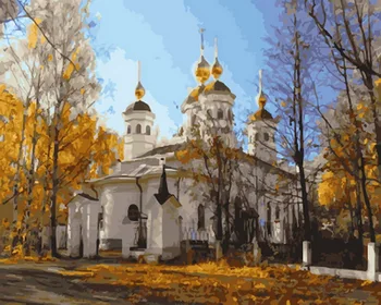 

Frameless oil painting by numbers paint by number for home decor oil picture painting 5065 autumn