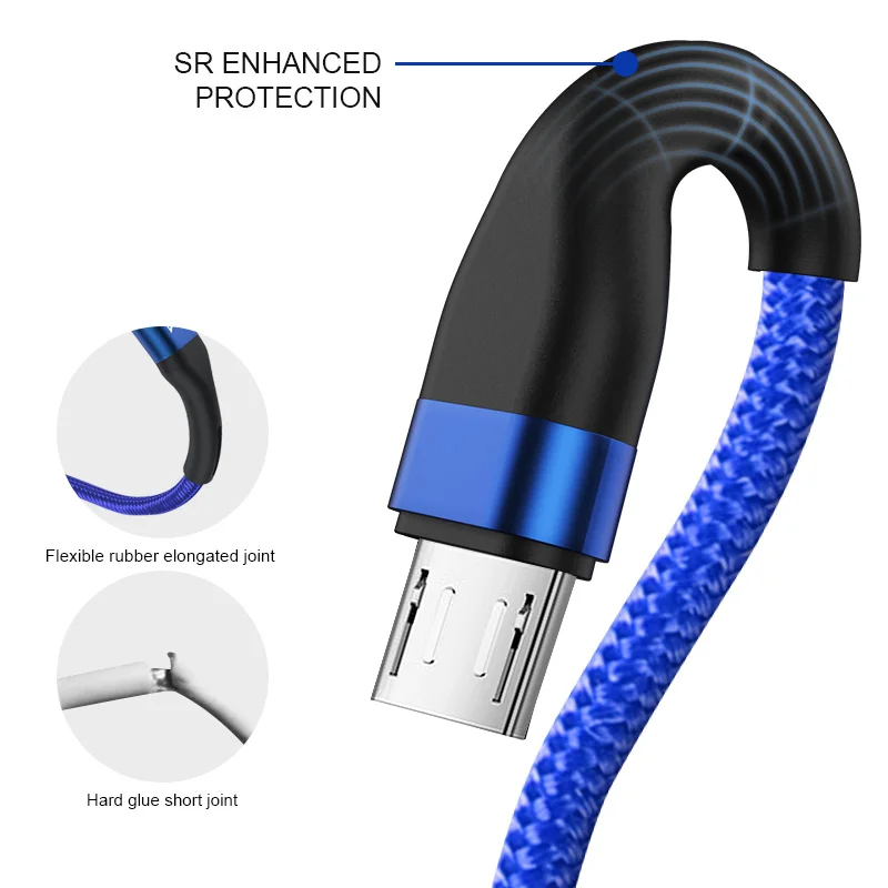 ZNP Micro USB Cable For Xiaomi Redmi Note 5 Pro Cord 3A Fast Charging Microusb Cable For Samsung Honor Android Micro Data Cable