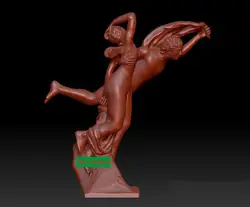 3D модель рельефного STL модели формат файла богини милосердия Амур и Психея