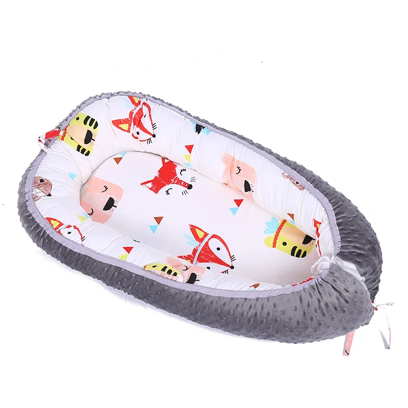 3D в горошек лиса стрела мультфильм Животные съемный переносной матрас детская кроватка сосна детская кровать новорожденный спящий гнездо для сна