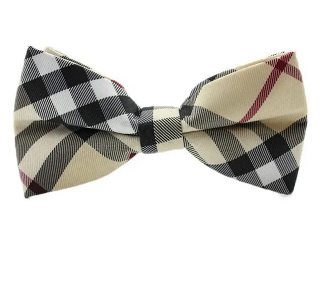 Classy Mens Cotton Plaid Checkers Elegant Chic Fashion Style Bow tie (3)