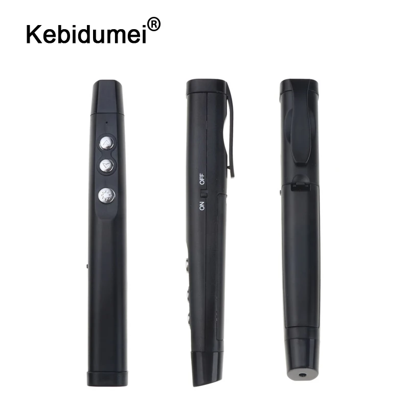 

kebidumei Wireless USB Power Point PPT Presenter Remote Control 2.4GHz Wireless Laser RF Pointer Pen with USB receiver