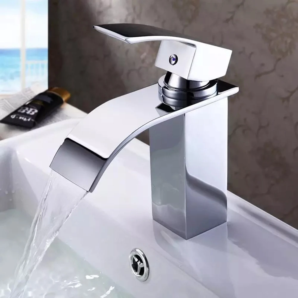 cascata lavandino rubinetto cromato miscelatore monoforo rubinetti da bagno diffuso bacino rubinetti origine guandong