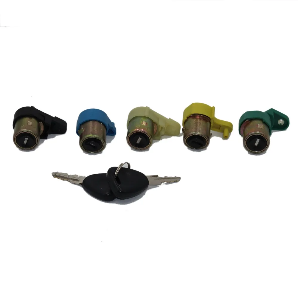 

Barrel Lock Set 5 pcs + 2 keys FOR RENAULT KANGOO 97-10 - Brand new 7701472590
