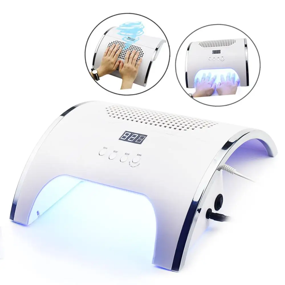 

80W 2-IN-1 Nail Lamp with Auto sensor Nail Dryer & Powerful Nail Dust Collector Cleaner Family Private Nail Salon Manicure Tool