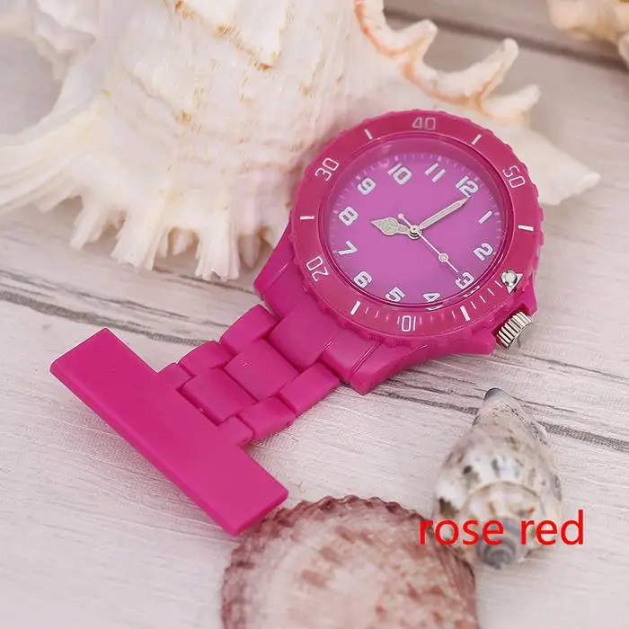 Карманные часы модные часы наручные цвета водостойкие reloj пластиковые медсестры кварцевые часы, женские наручные часы брошь женские часы 5