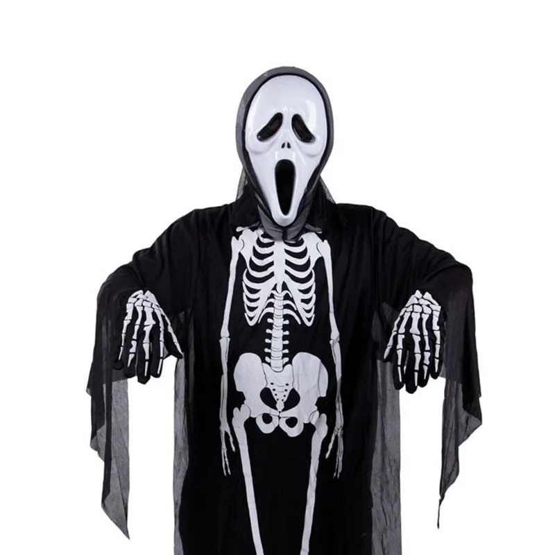 Full Face Scream Ghost Mask skeleton ghost costume Ghost Gloves devil