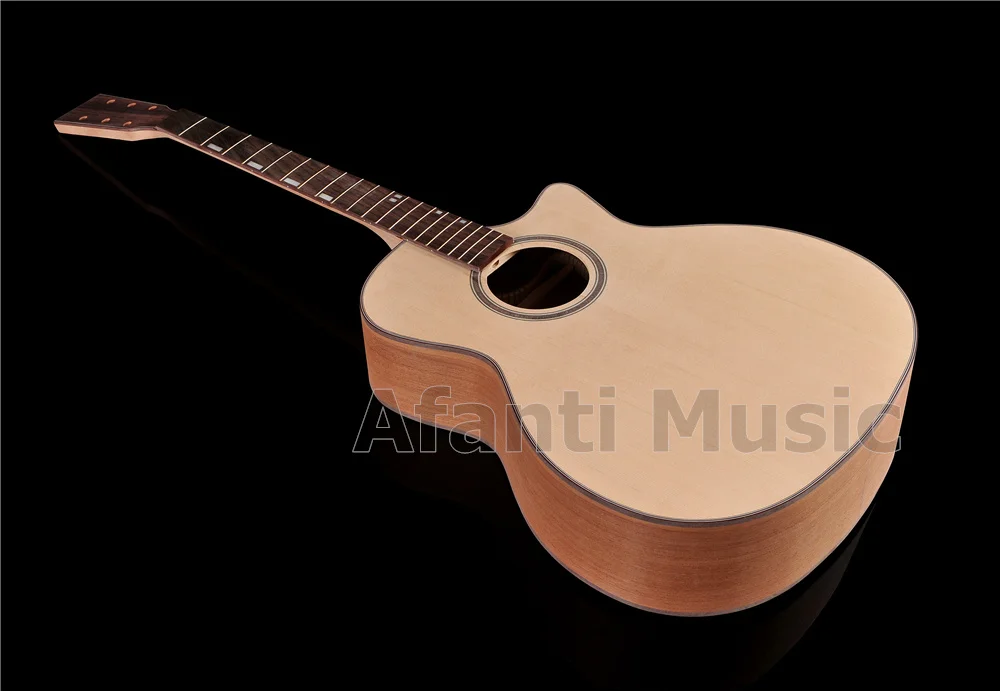 41 дюймов Акустическая гитара комплект/твердая ель Топ/Sapele назад и стороны/DIY гитары Комплект AFANTI Акустическая гитара(AFA-953