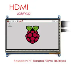 7 дюймов Raspberry pi сенсорный экран 1024*600 7 дюймов емкостный сенсорный ЖК-Дисплей HDMI интерфейс поддерживает различные системы для arduino