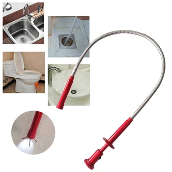 

High Quality New Flexible Pick Up Tool Magnet 4 Claw LED Light Spring Grip Home Toilet Gadget