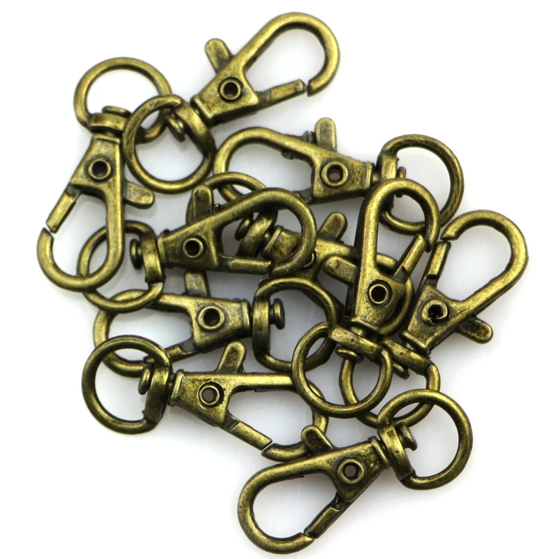 

New 10pcs Clasp Swivel Trigger Clips Snap Hooks Key Ring Bags DIY Craft