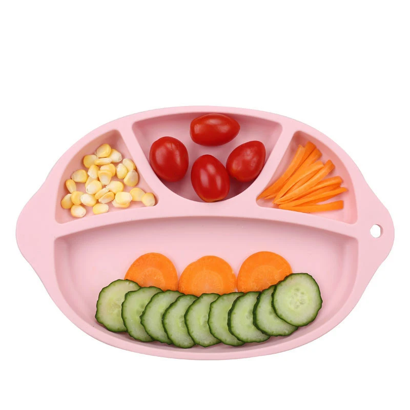 

Baby Feeding Plate Silicone Material Baby Infant Fruit Tray Dishes Children Snack Bowl Baby Tableware Dishes Plate