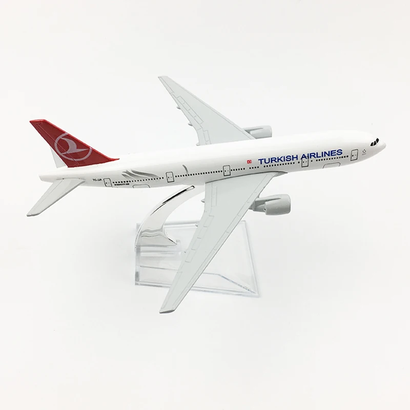 

Бесплатная доставка, модель самолета TURKISH AIRLINES BOEING 777, самолет 16 см, литье под давлением из металлического сплава, 1:400, модель самолета, игрушки для детей