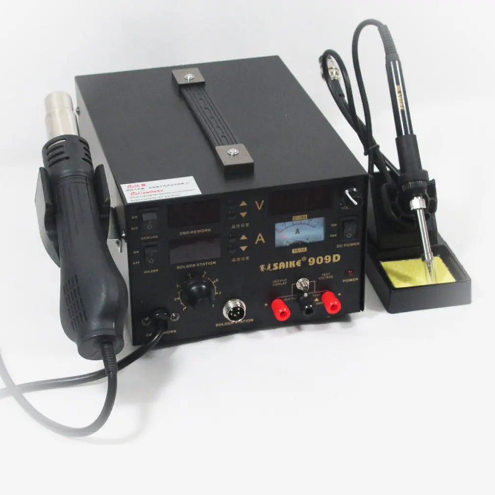 909D + паяльник пистолет горячего воздуха блок питания 220 В/110 В SAIKE