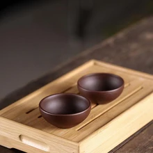 Передничек из исинской фиолетовой глины Чай чаша 75 мл китайский кунг чашки fu ручной работы Керамика Чай Комплект Высокое качество Чай чаша Чай аксессуары