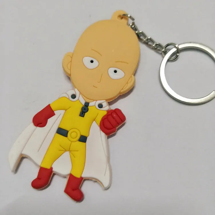 Аниме Хэллоуин двухсторонний Мягкий Каучуковый брелок ONE PUNCH MAN Saitama модель