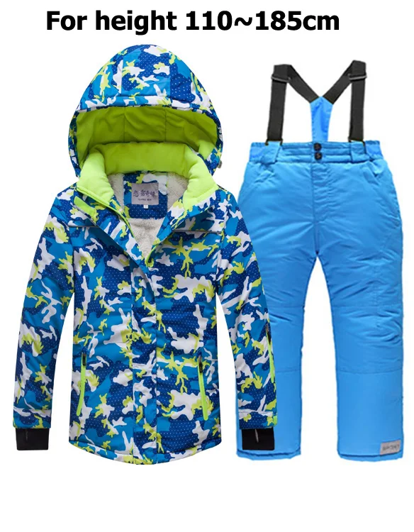 

4~20T Teenage Winter Children Waterproof Ski Suit Youth Jacket Snowsuit Girls Outdoor Clothes Boy Clothing Set Outwear Snow