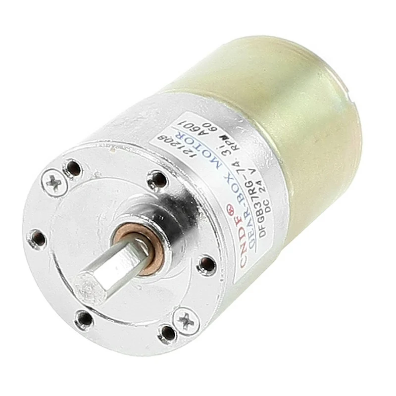 

13.14kg.cm Torque 2 Terminal Magnetic Gear Motor 60RPM 24V DC