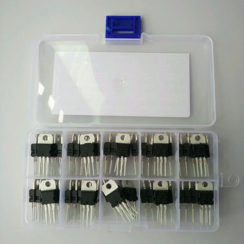 10 значений 60 шт. (L7805 ~ LM317) L7806 L7809 L7812 L7815 L7824 L7905 L7912 L7915 комплект танзисторов