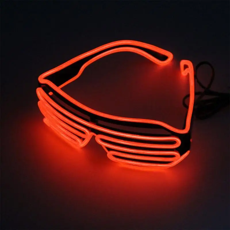 

10 Styles Free Shipping Wire Fashion Colorful LED Light Up Shutter Shaped Glow Rave Costume Party DJ Party Sunglasses Toys