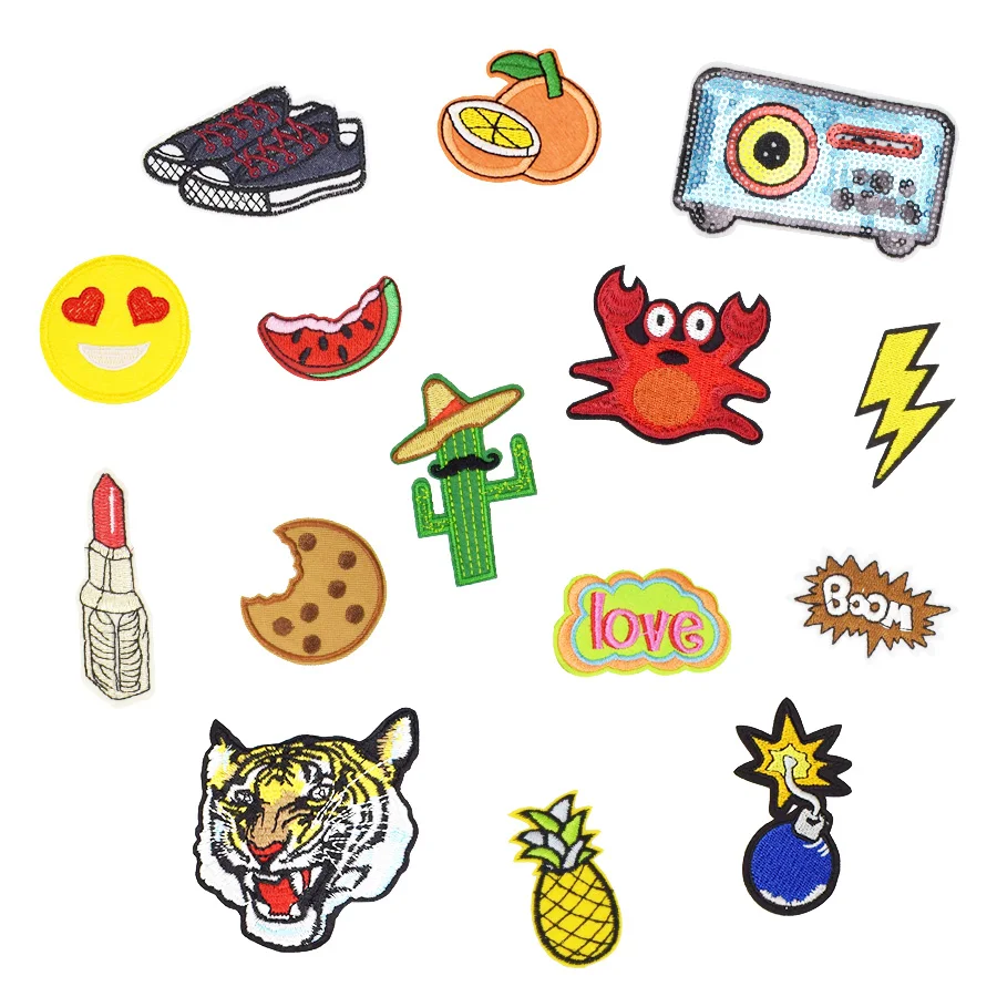 

1PCS New Mixed Patch Iron on Kid Cheap Embroidered Cute Cartoon Patch for Clothes Patches for Sticker Jacket DIY Craft Applique