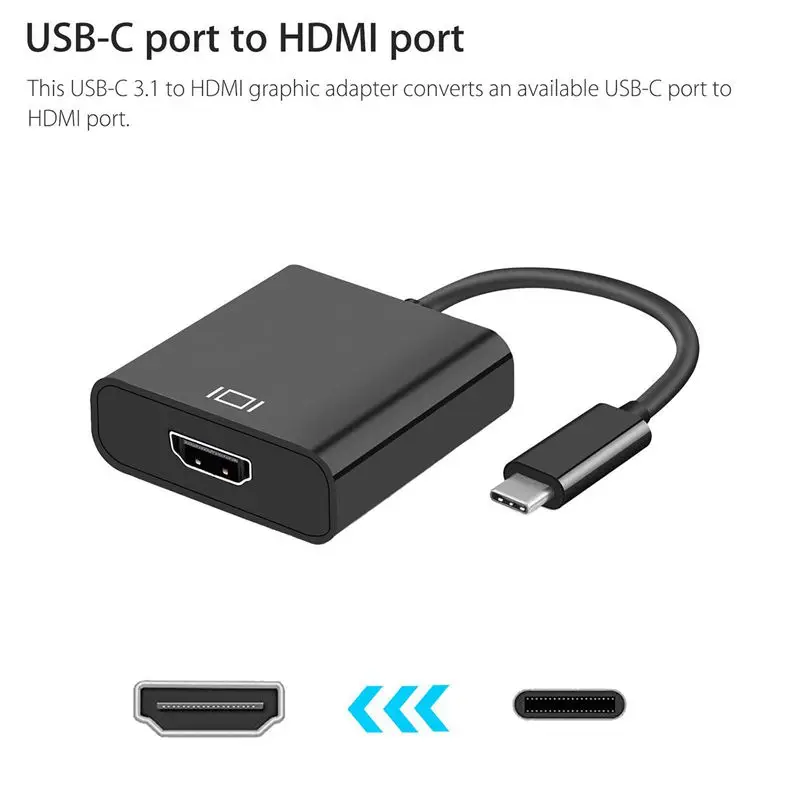 USB 3,1 type C USB-C к HDMI Кабель-адаптер для MacBook, ПК, ноутбук 4 K HDTV ноутбук