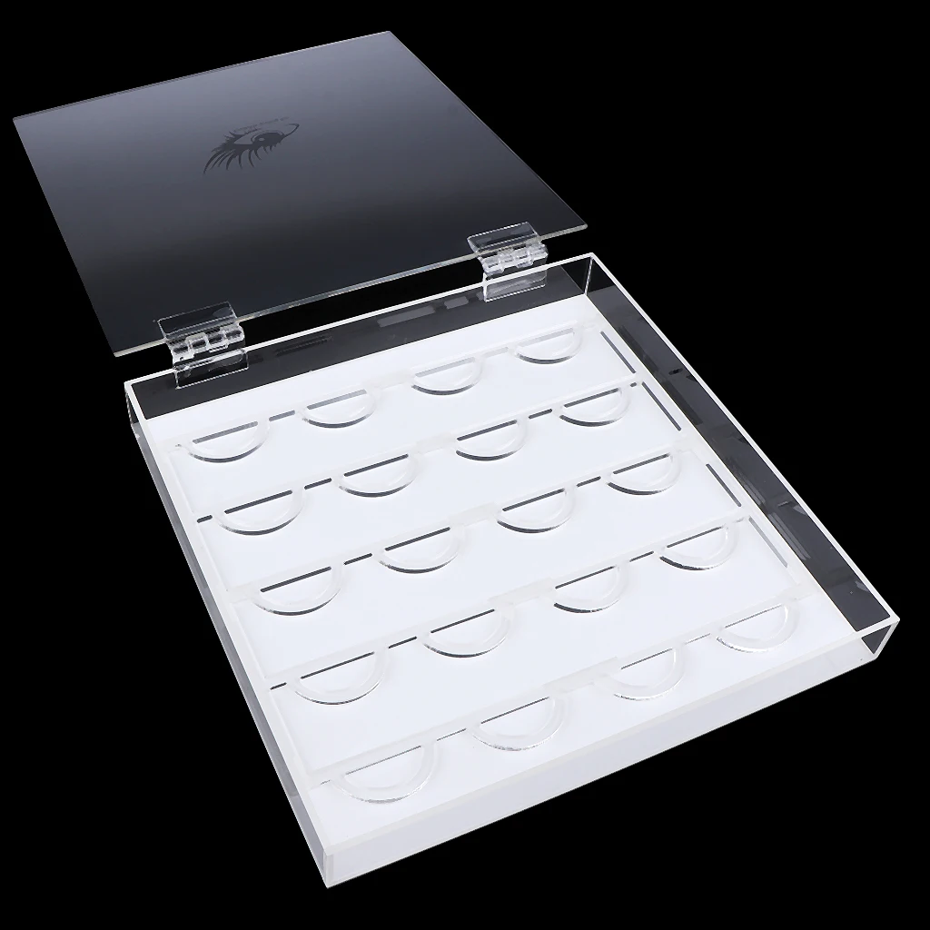 Premium Acrylic Empty Storage Case Eyelashes Display Box  False Eyelashes Cosmetics Equipments Container Holder