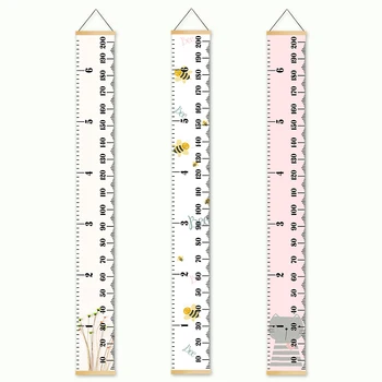 

Wall Painting Nordic Home Decor Canvas Print Honeybee Hanging Picture Child Kids Growth Chart Height Measure Ruler Scroll Poster