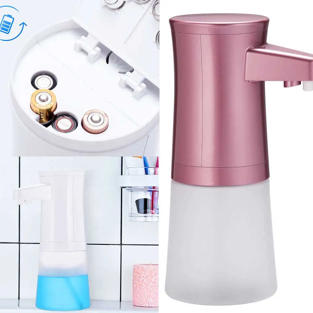 

Automatic Soap Shampoo Shower Gel Foam Dispenser Bathroom Battery Powered Touchless Lotion Holder Pump