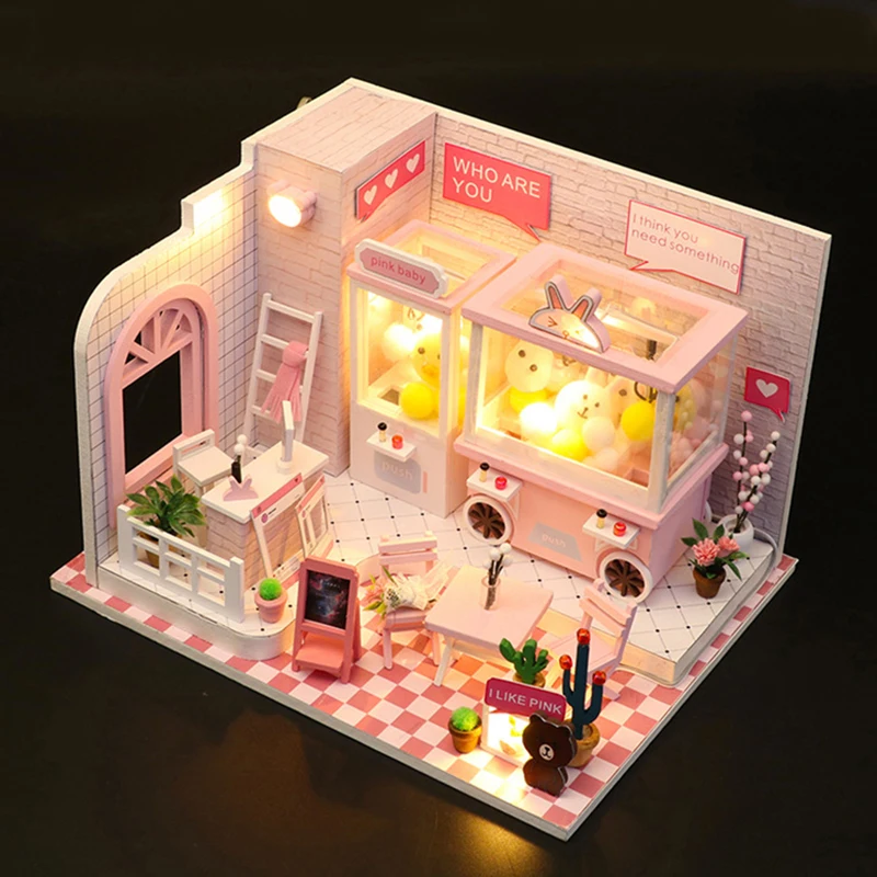 Hongda DIY House Dolls Furniture Hand-assembled Model House Toys Light Miniature Dollhouse Kit Gifts For Children C009 Hongda DIY House Dolls Furniture Hand-assembled Model House Toys Light Miniature Dollhouse Kit Gifts For Children C009