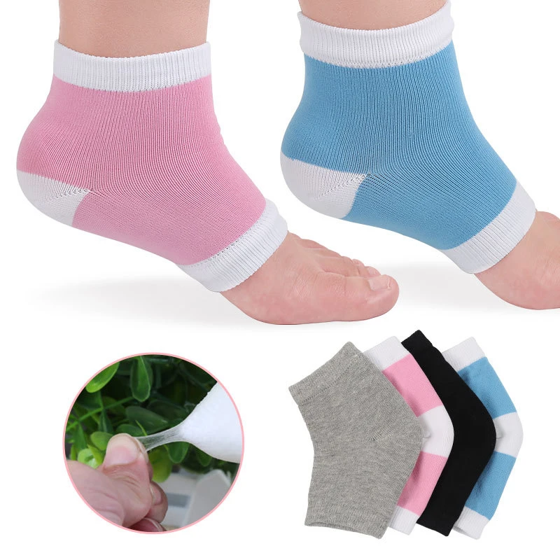 1Pair Pedicure Socks for the Heels Support Silicone Heel Pads Gel Socks