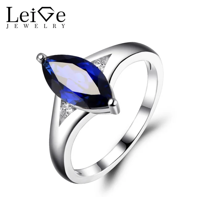 leige jewelry blue sapphire engagement rings marquise cut 925 sterling silver gemstone jewelry wedding ring september - Blue Sapphire Wedding Rings leige jewelry blue sapphire engagement rings marquise cut 925 sterling silver gemstone jewelry wedding ring september - Blue Sapphire Wedding Rings