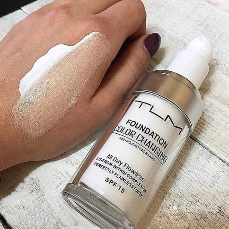 

30ml TLM Color Changing Foundation Liquid Base Makeup Change To Your Skin Tone Cover Concealer Waterproof Cosmetic