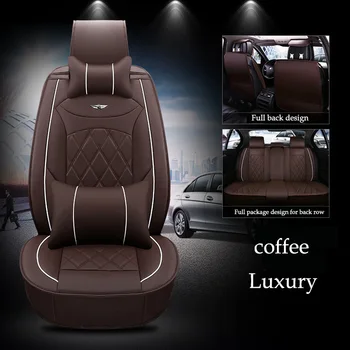 

Set Universal PU Car Seat Cover Polyester Car Front Back Seat Cushion Covers Protector Car Styling Interior seat Accessories