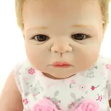 23 дюйма/58 см 100 Настоящее полностью Силиконовое тело reborn baby dolls Виктория мягкая девочка bebe alive bonecas brinquedo menina