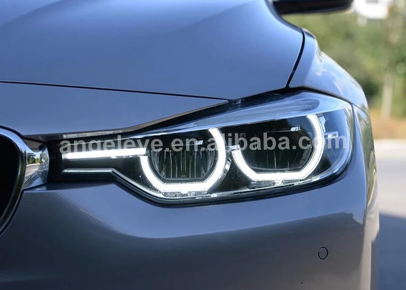 Светодиодный Ангельские глазки фары для BMW F30 F35 318 320 325 328 330 335 2013 2015 год SN v2|Фара