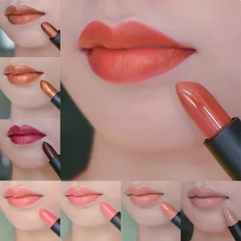 

4Pcs/set Velvet Matte Lipstick Set Easy To Wear Long-lasting Lippenstift Waterproof Pigment Nude Metallic Lipsticks Lips Make up