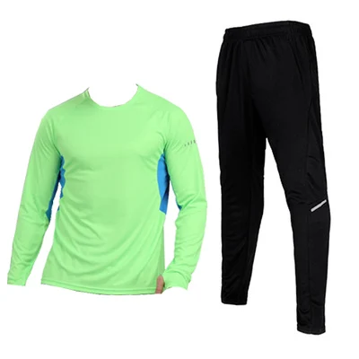 Мужские спортивные костюмы, комплект спортивной одежды, wo Мужская одежда для спортзала, тканевый спортивный костюм для фитнеса, тренировочный костюм с круглым вырезом, Дизайнерские комплекты для бега, мужской спортивный костюм - Цвет: Green 2Pcs set