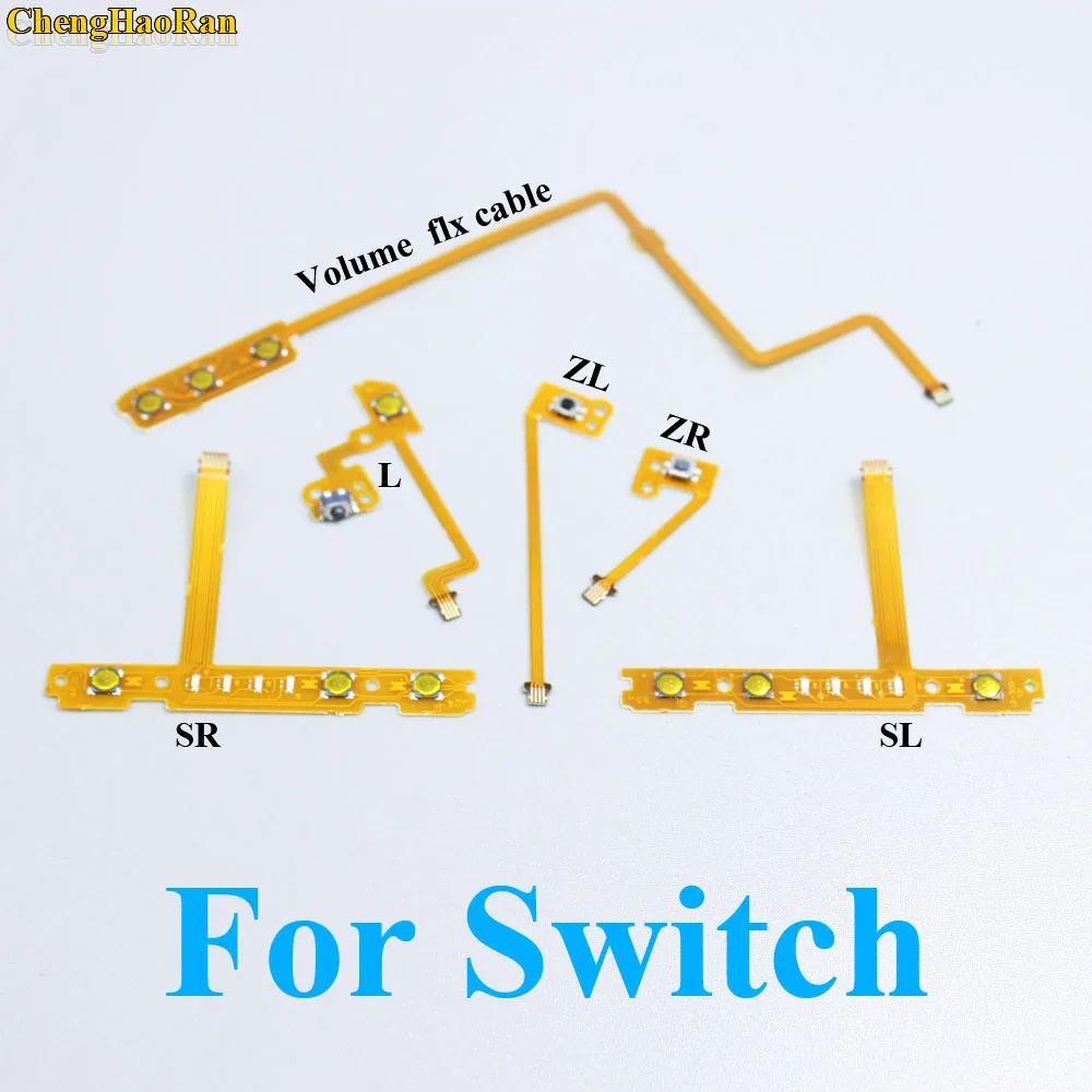 

20pcs 20sets L ZL ZR SL SR ON OFF Power Switch Flex Cable Volume Adjustive Ribbon Cable replacement for Nintendo Switch Console