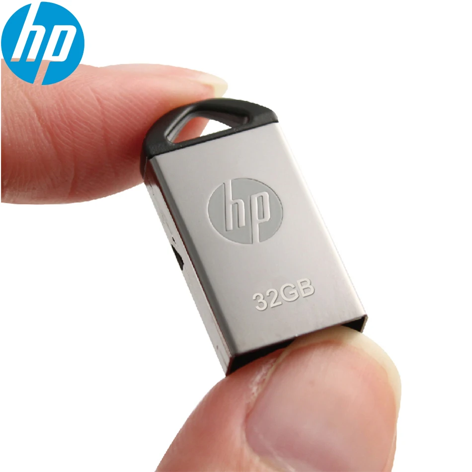 Hp USB флеш-накопитель 16 Гб/32 ГБ/64 ГБ флеш-накопитель Флешка флеш-диск USB 2,0 карта памяти USB диск металлический Пылезащитный Водонепроницаемый