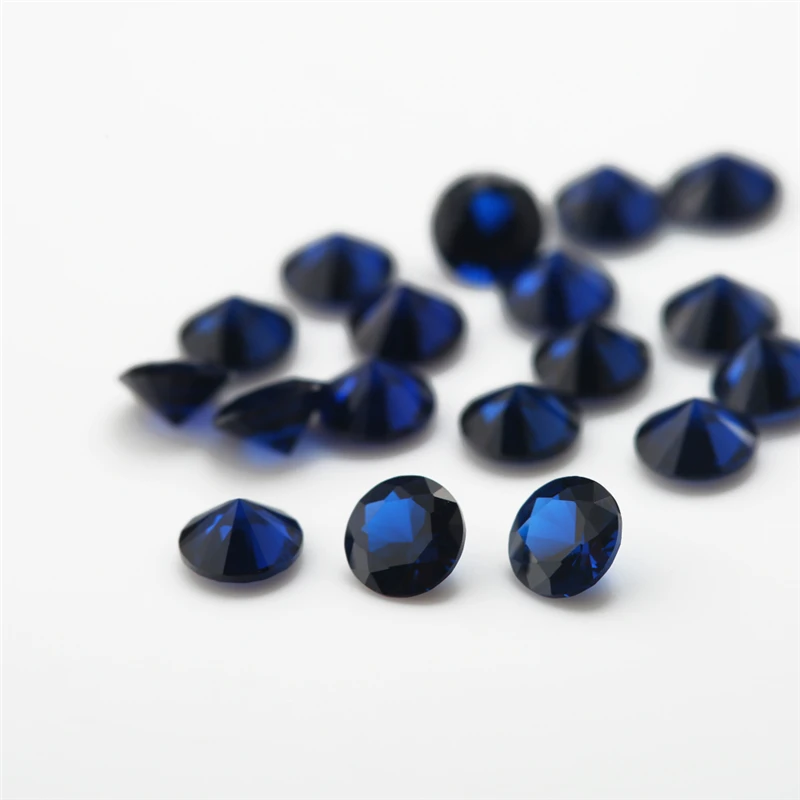 Размер 1 мм~ 3 мм круглая огранка 114# синий камень синтетический шпинель синий камень для ювелирных изделий