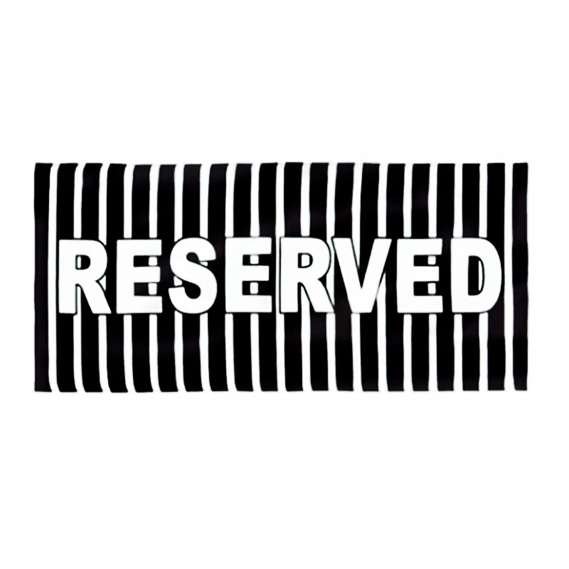 

Classic Black White Stripes Reserved Beach Towel Funny Reserved Travel Swimming Towels for Bath Lightweight Sports Gym Spa Gifts