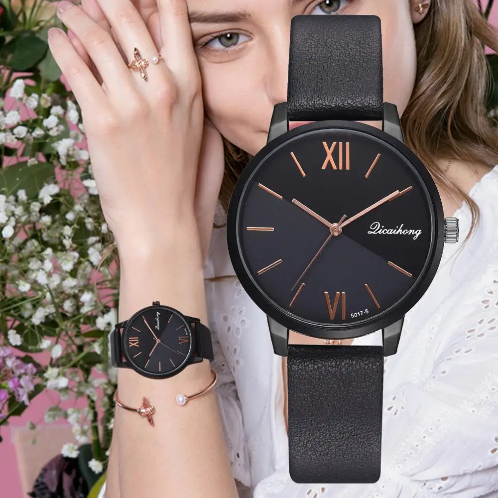 Relojes женские кварцевые часы простые дизайнерские кожаные ремешок повседневные наручные часы Reloj Mujer женские часы подарок
