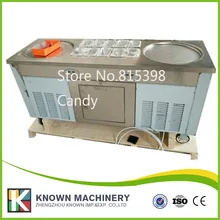 double round pan fry ice maker with 10 cooler tanks 48cm pan diameter free ship by