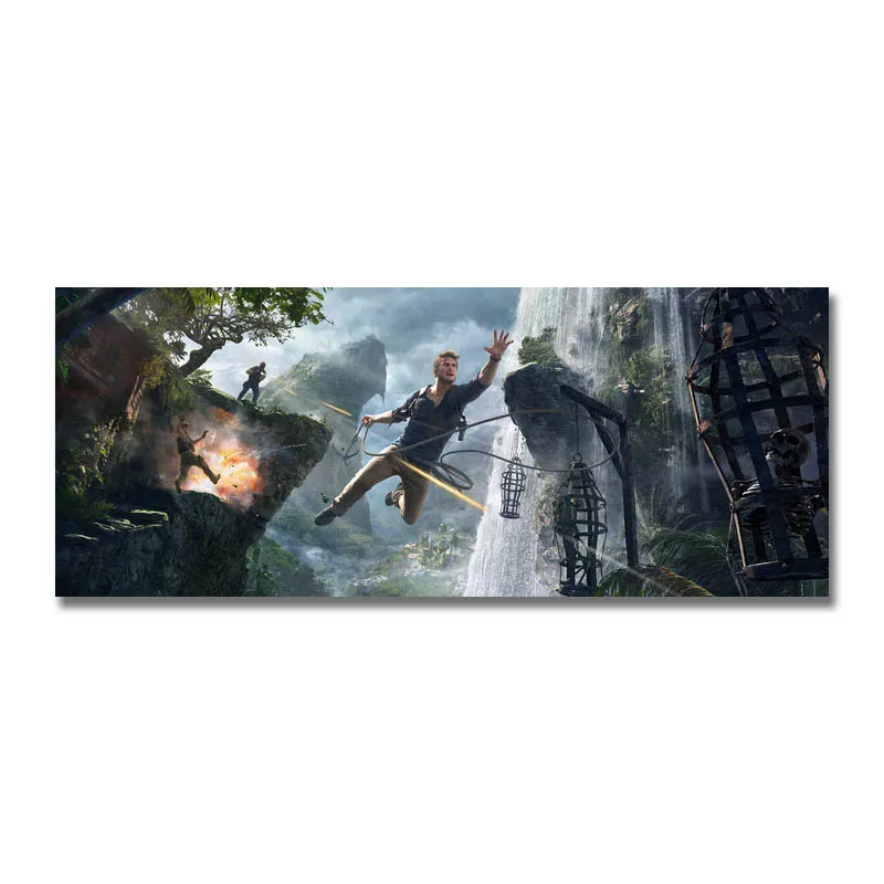 

Art Silk Or Canvas Print Uncharted 4 A Thiefs End Hot Game Poster 13x32 24x60 inch For Room Decor Decoration-003
