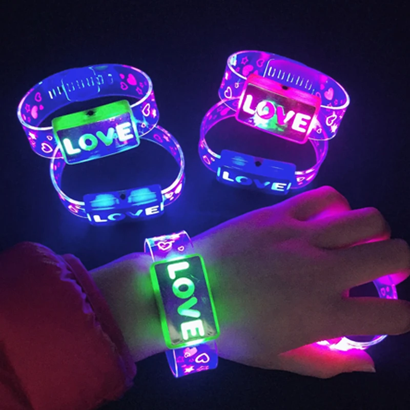 LED Flashing Bracelet Light Up Wristband Party Bar Christmas Luminous Bracelet Luminous Toys For Children Glow In The Dark (4)