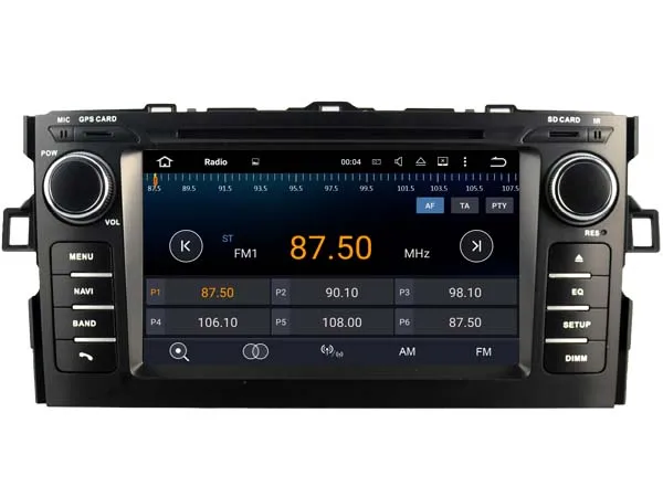Best Android 9.0 CAR Audio DVD player FOR TOYOTA AURIS 2007-2011 gps car Multimedia head device receiver support DVR WIFI DAB OBD 1